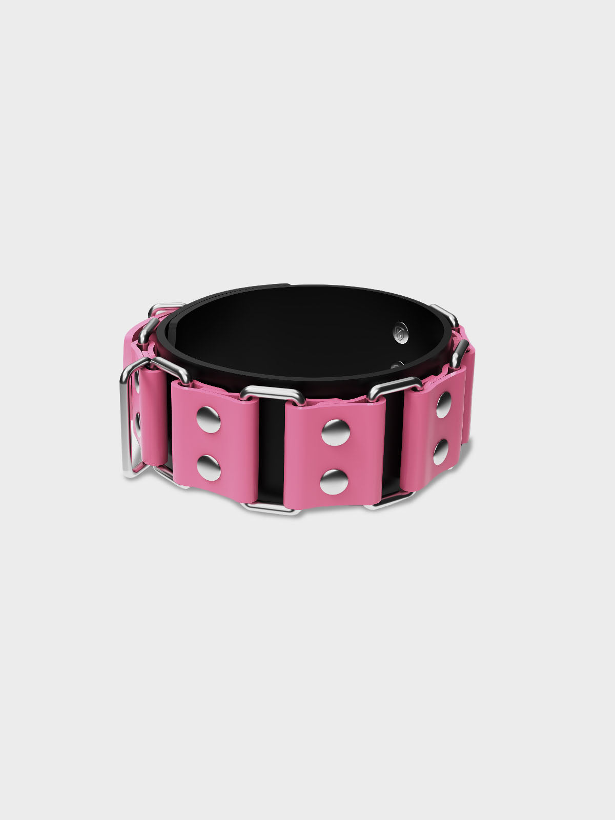 Square Loop Silicone Collar, 20mm Padlock