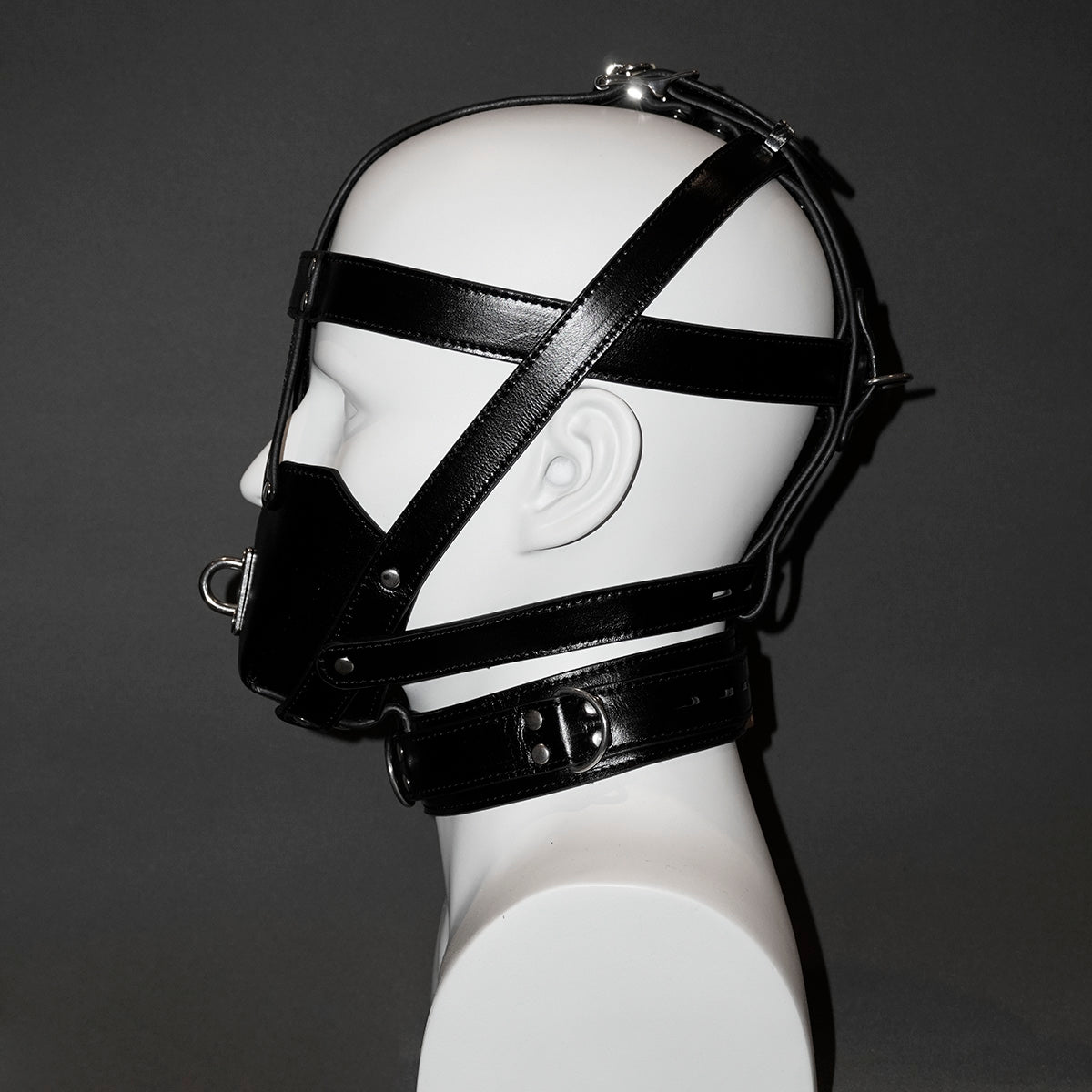Tumbled Leather Muzzle Harness