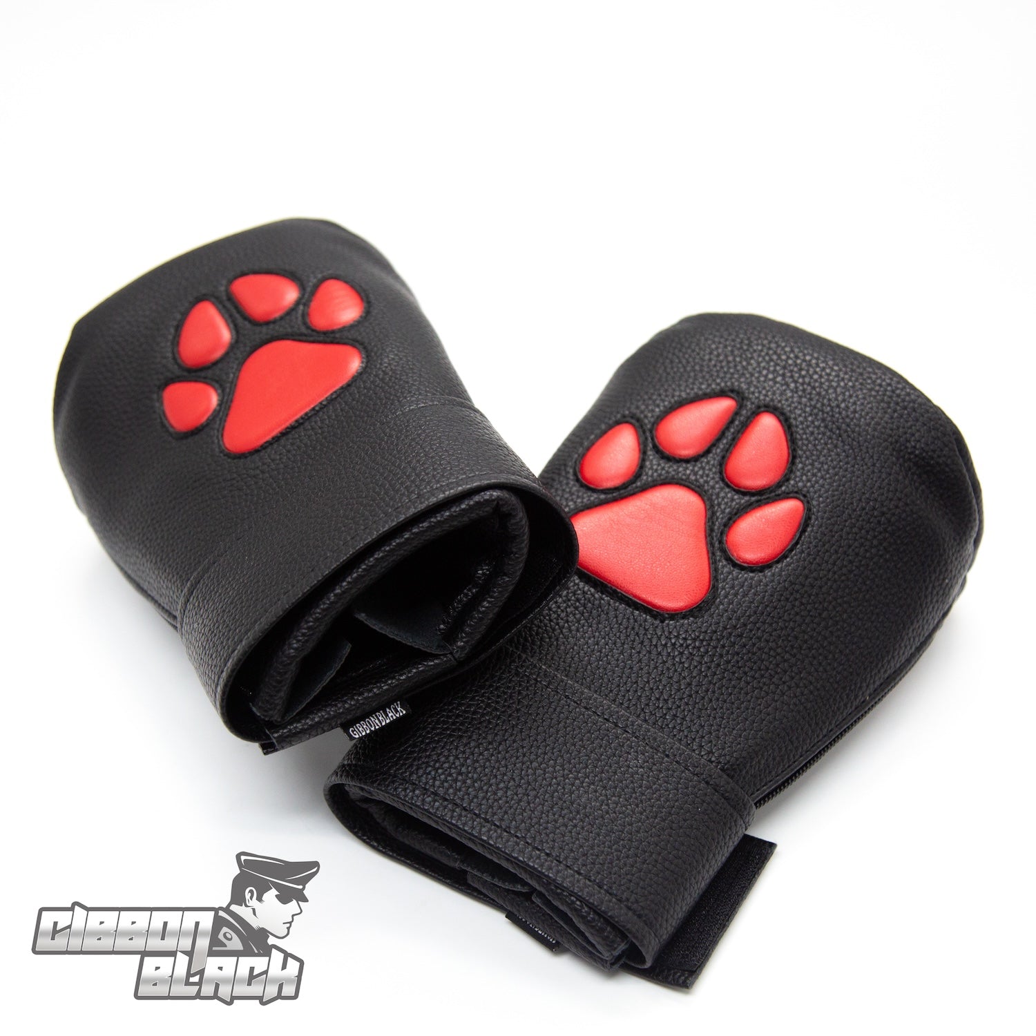 Gibbon Black® PU Leather Puppy Paw Mittens