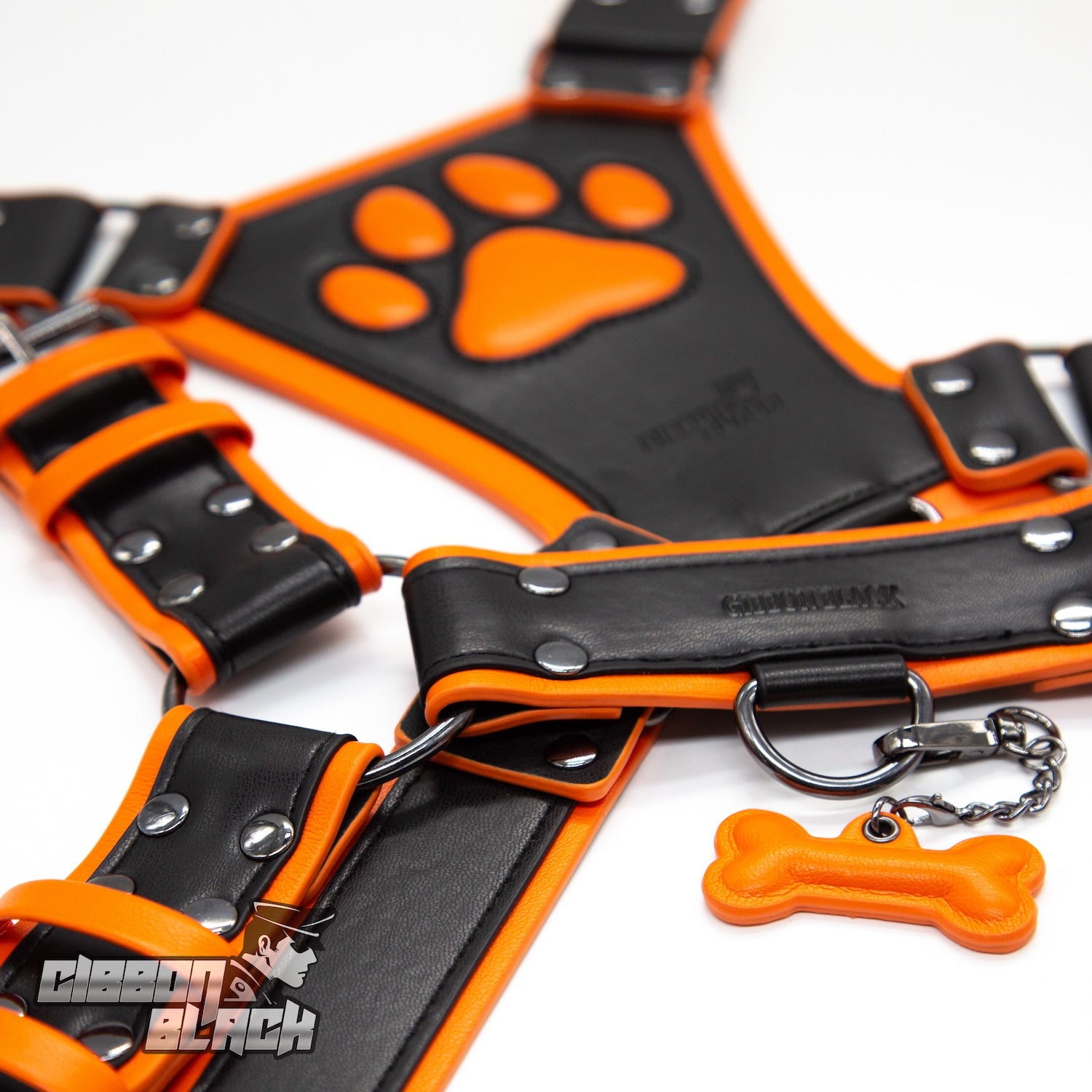 Gibbon Black® PU Leather Puppy Harness