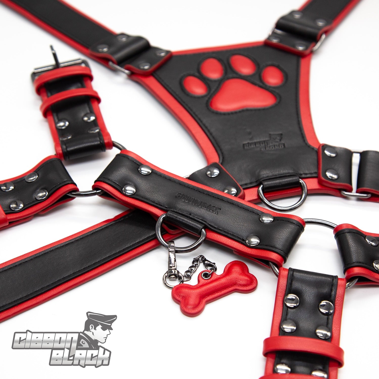 Gibbon Black® PU Leather Puppy Harness