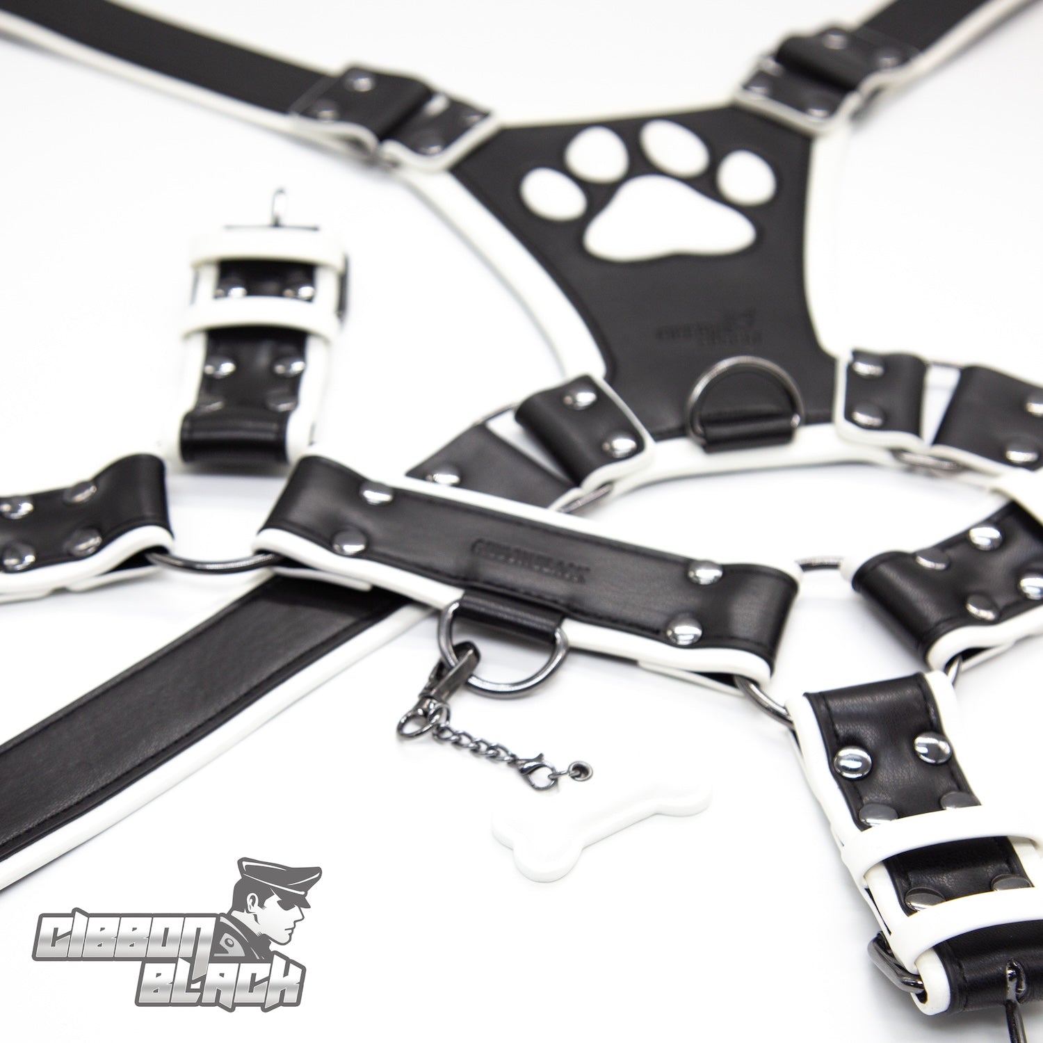 Gibbon Black® PU Leather Puppy Harness