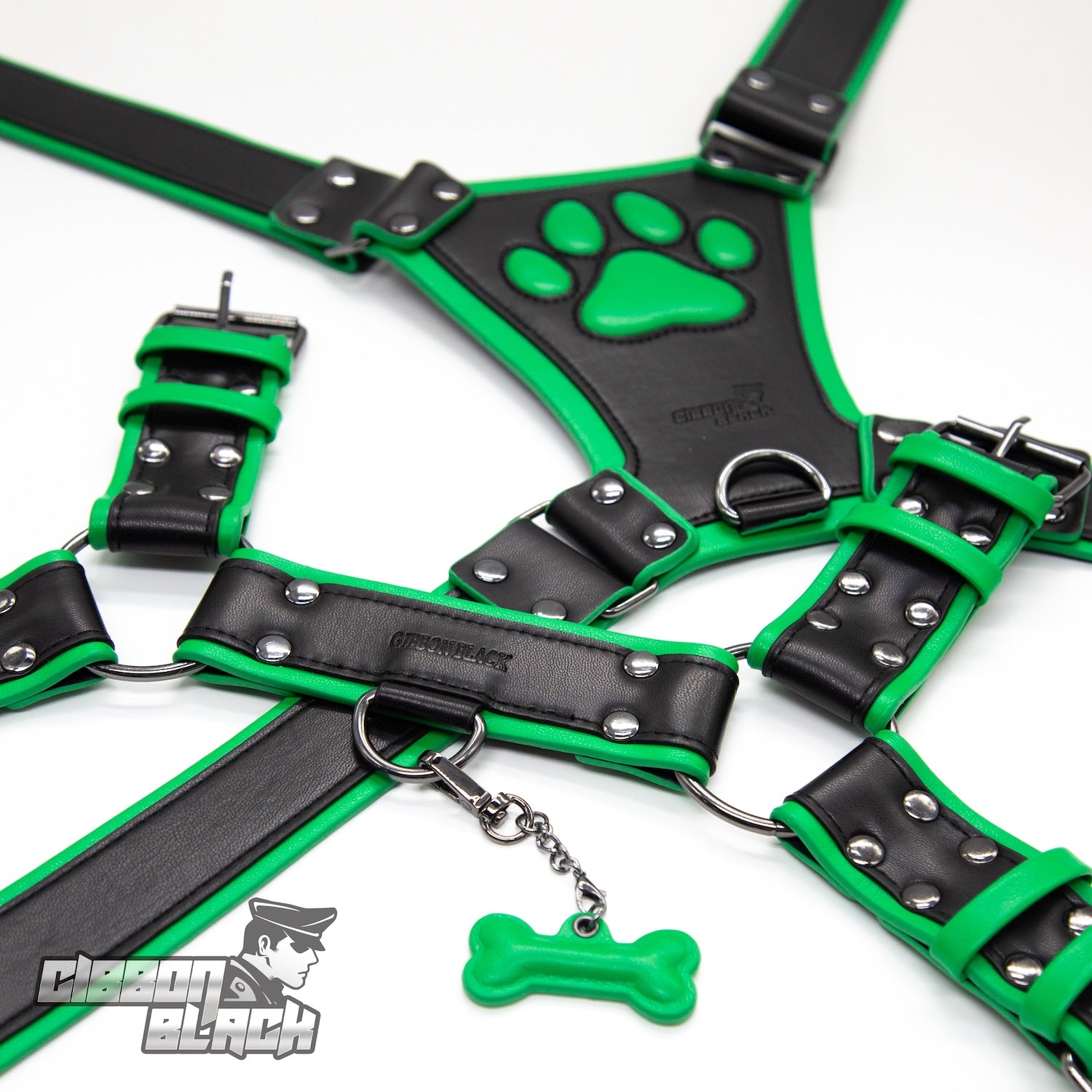 Gibbon Black® PU Leather Puppy Harness