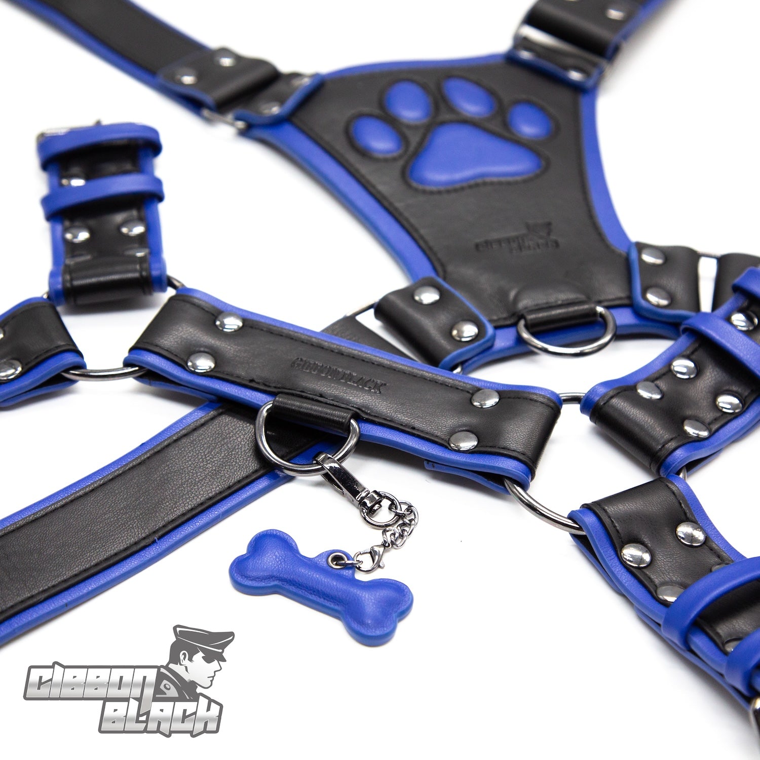 Gibbon Black® PU Leather Puppy Harness