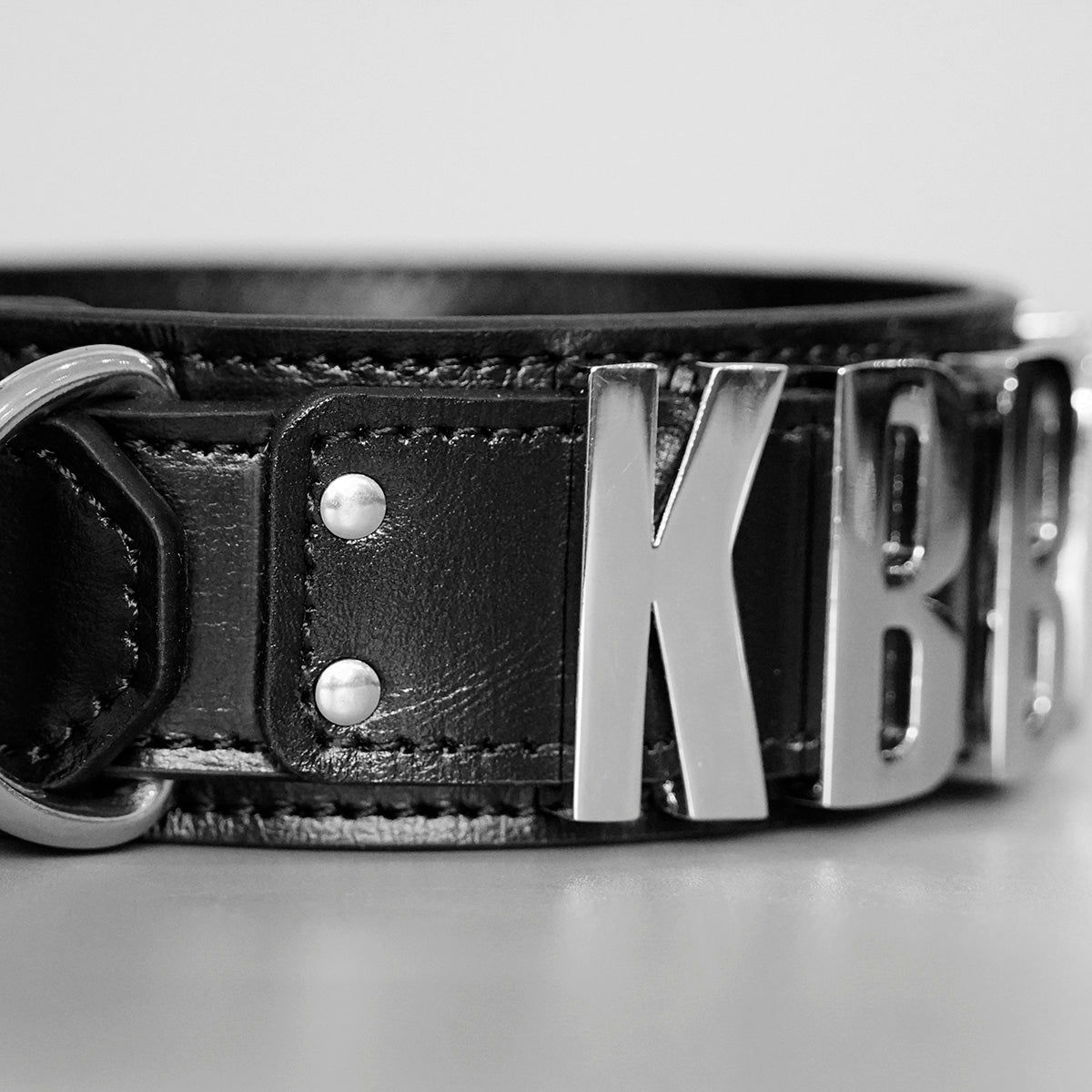 Tumbled Leather Alphabet Collar