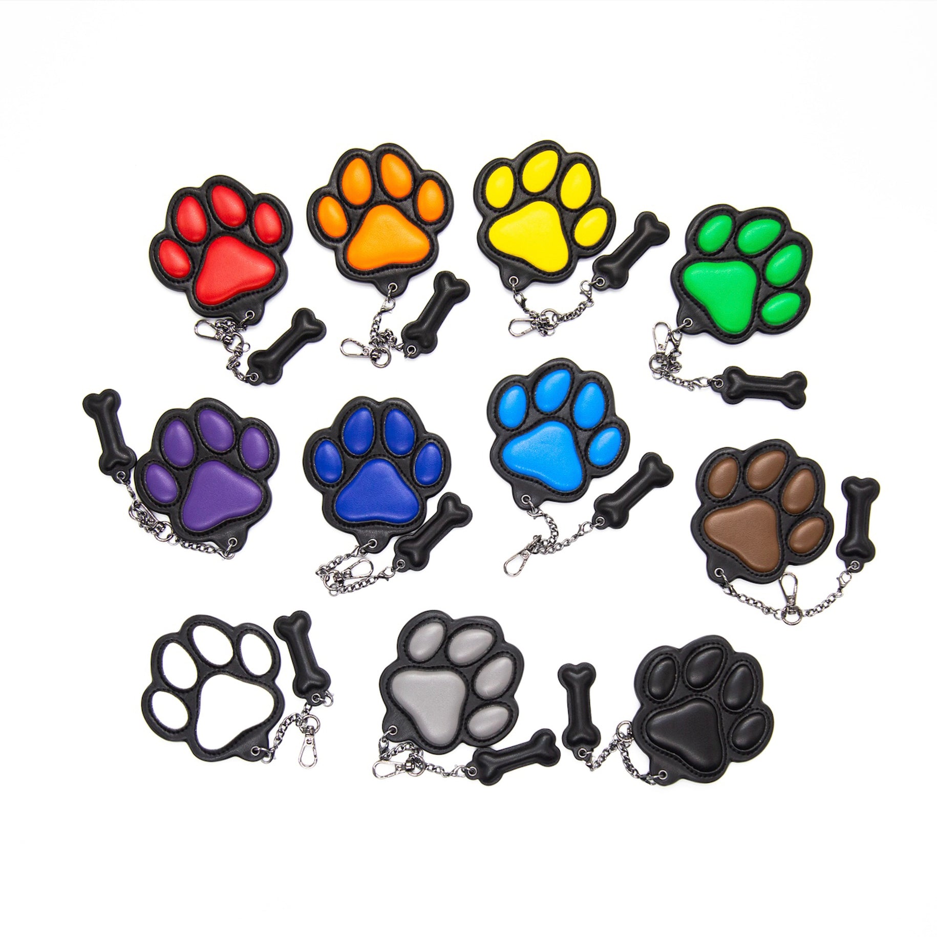 Gibbon Black® PU Leather Puppy Paw Keychain