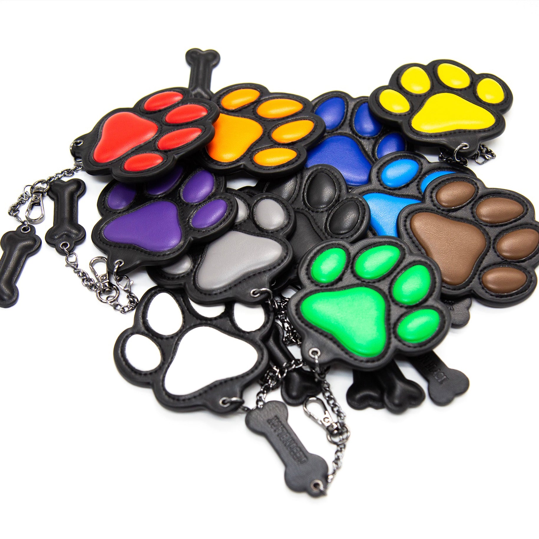 Gibbon Black® PUレザー パピーパウキーホルダー