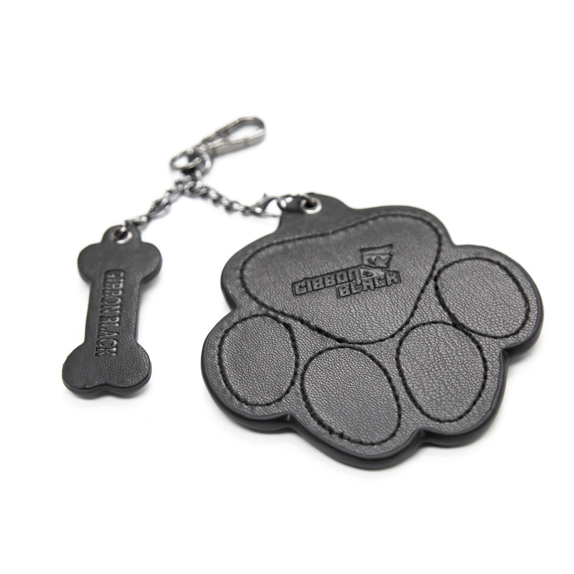 Gibbon Black® PUレザー パピーパウキーホルダー