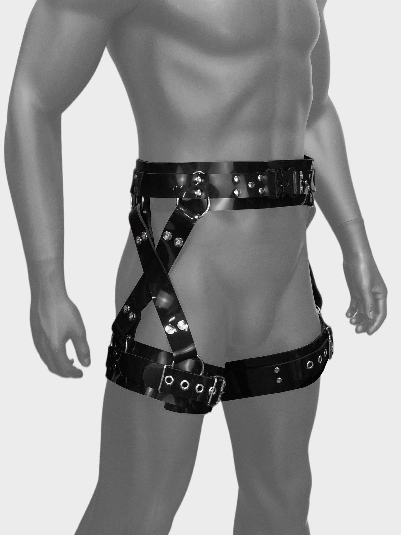 Thickened Heavy Silicone X-Shaped Half-Body Harness
