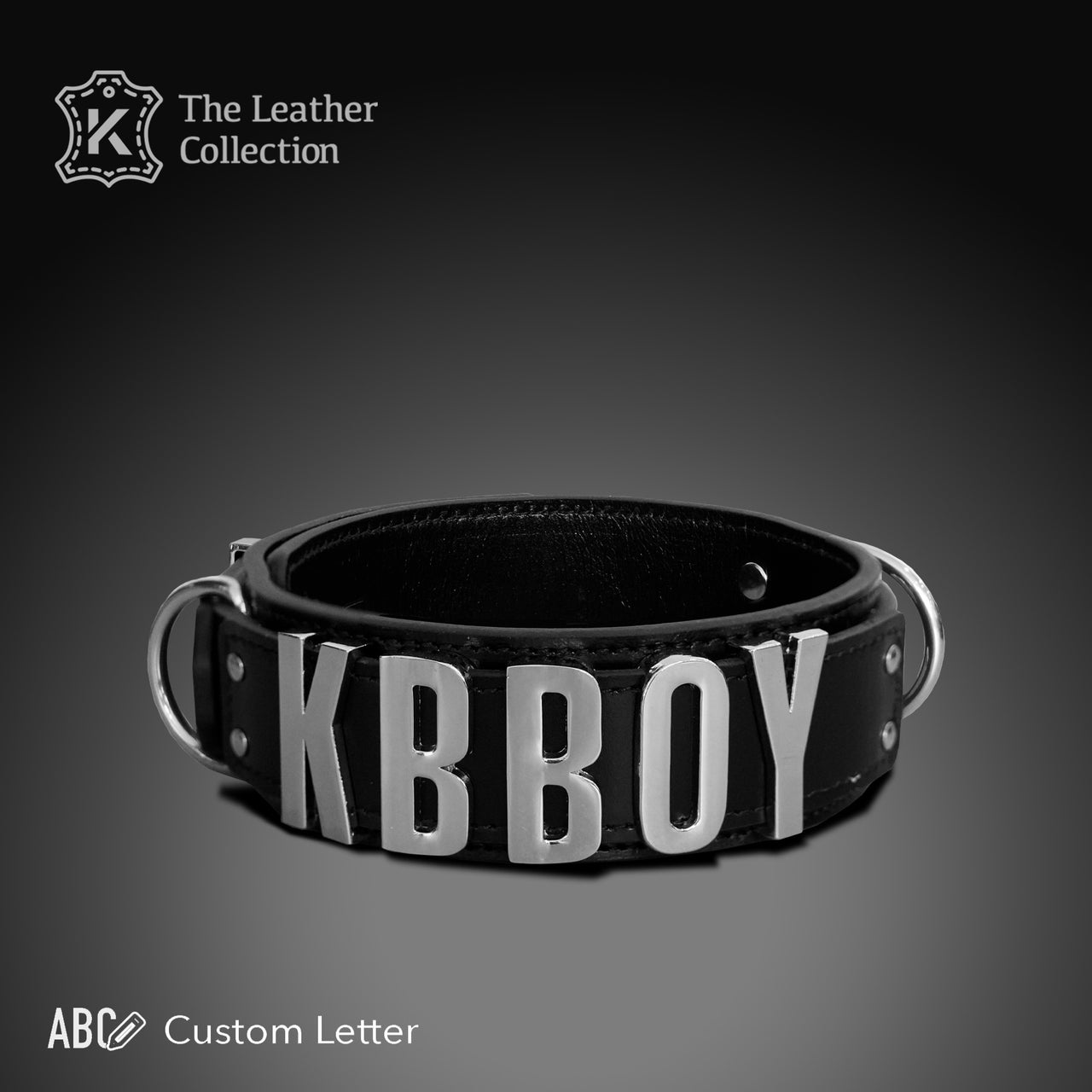 Tumbled Leather Alphabet Collar