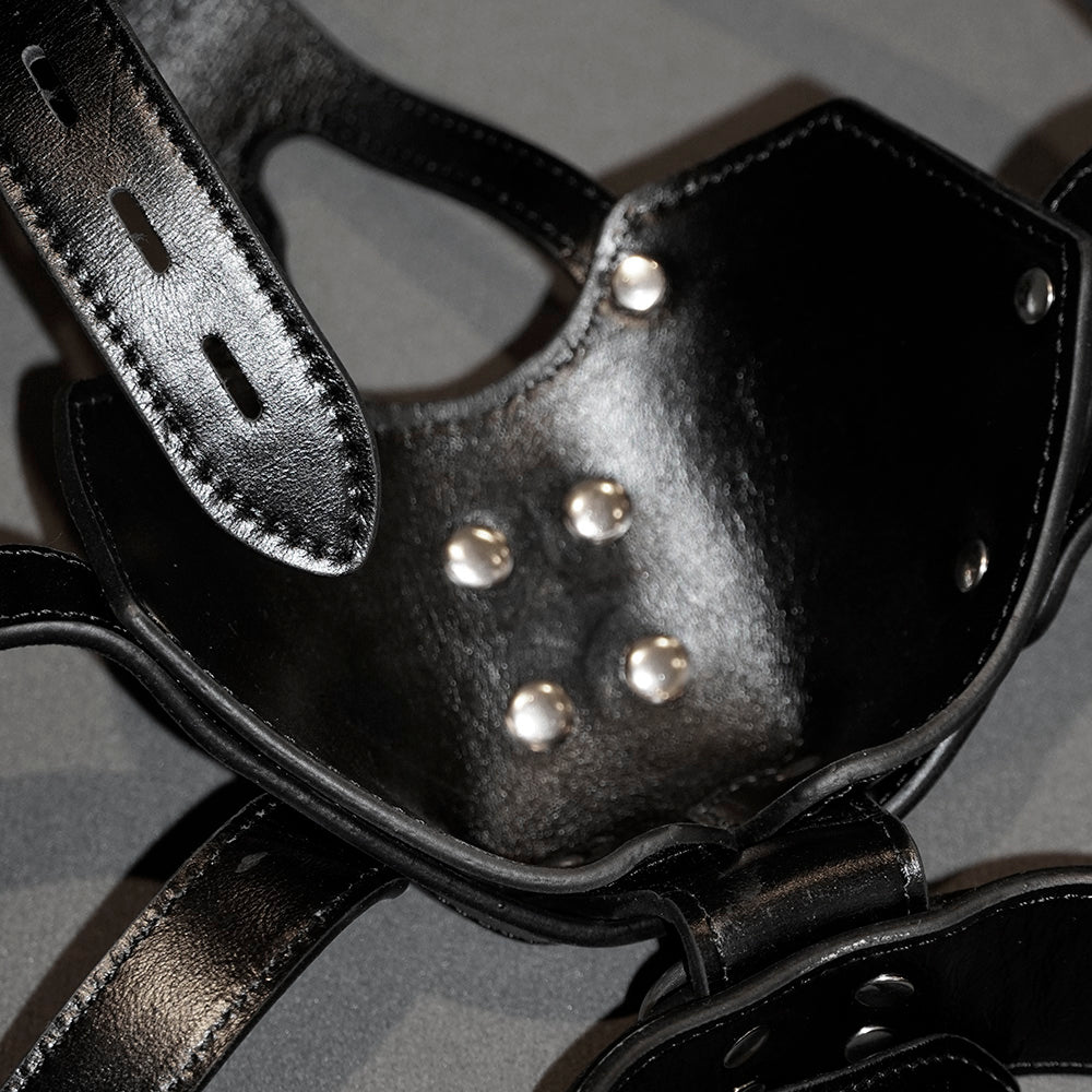 Tumbled Leather Muzzle Harness