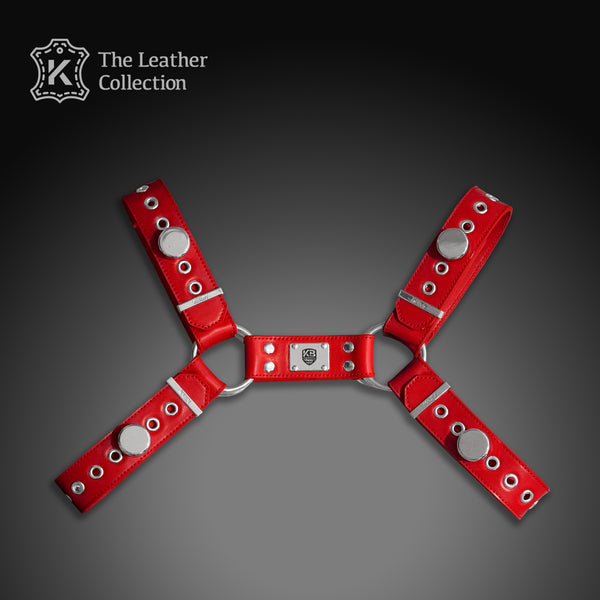 MagLock Tumbled Leather Bulldog Harness